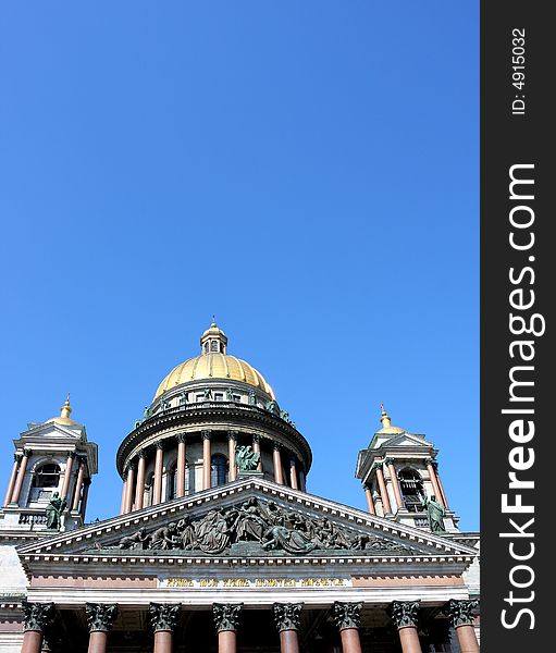 The dome of Isakievskij Cathedral, St. Petersburg. Russia. The dome of Isakievskij Cathedral, St. Petersburg. Russia.