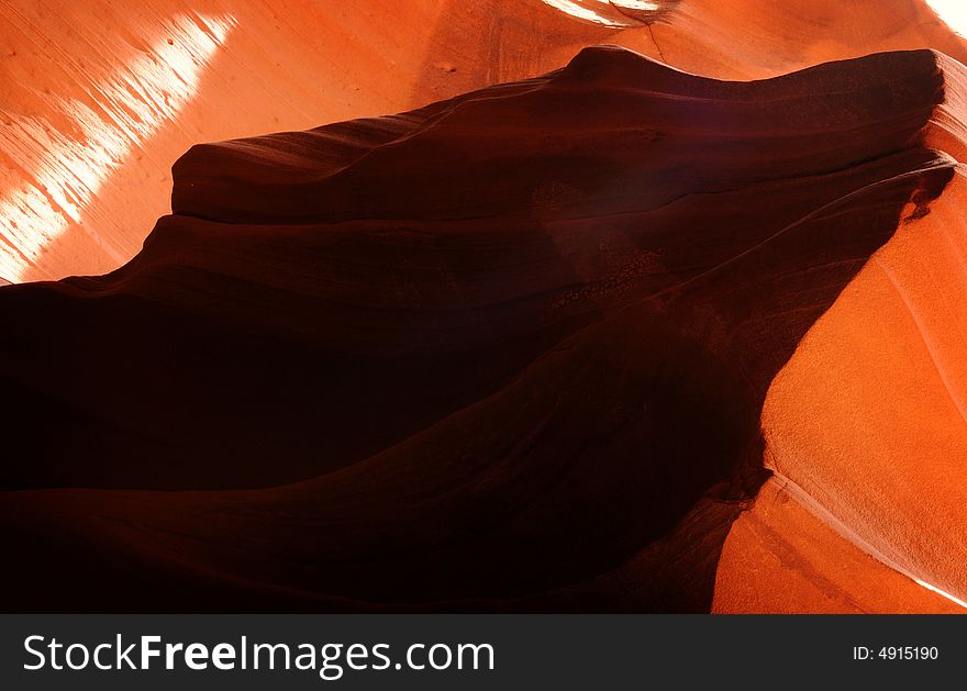 The Coyote Shape Rock in Antelope Canyon, Page, Arizona