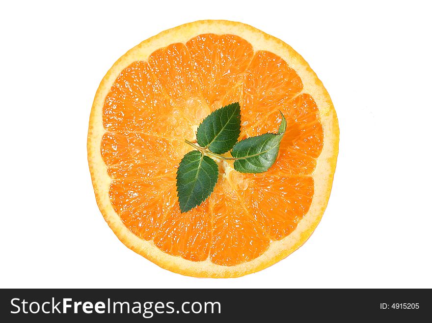 Fresh orange isolated on white background. Fresh orange isolated on white background