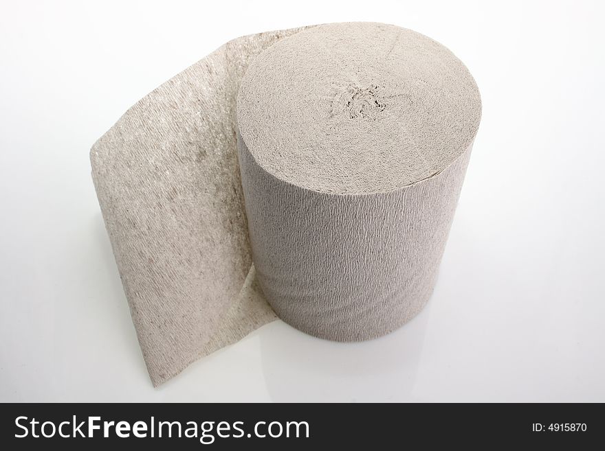 Toilet paper in white background