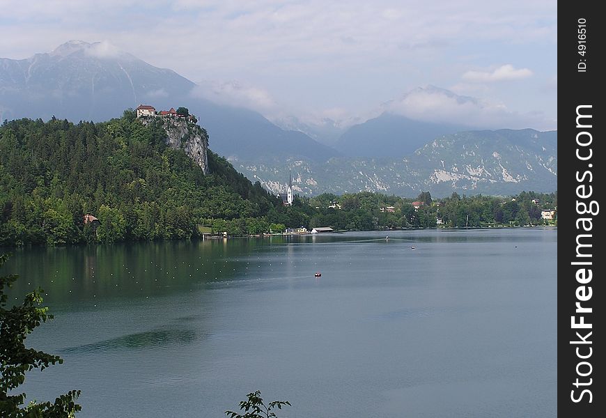 Mountain lake in Bled, Slovenia