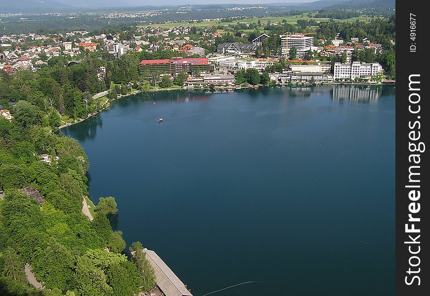 Mountain Lake In Slovenian Resort