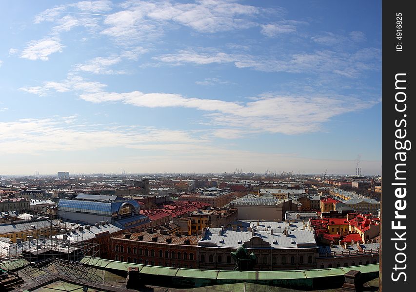 Panorama of St.-Petersburg from height of 45 meters