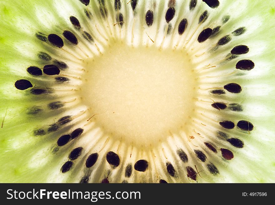 Sliced kiwi.