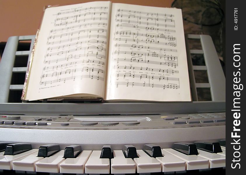 Modern musical instrument: electronic piano. Modern musical instrument: electronic piano.