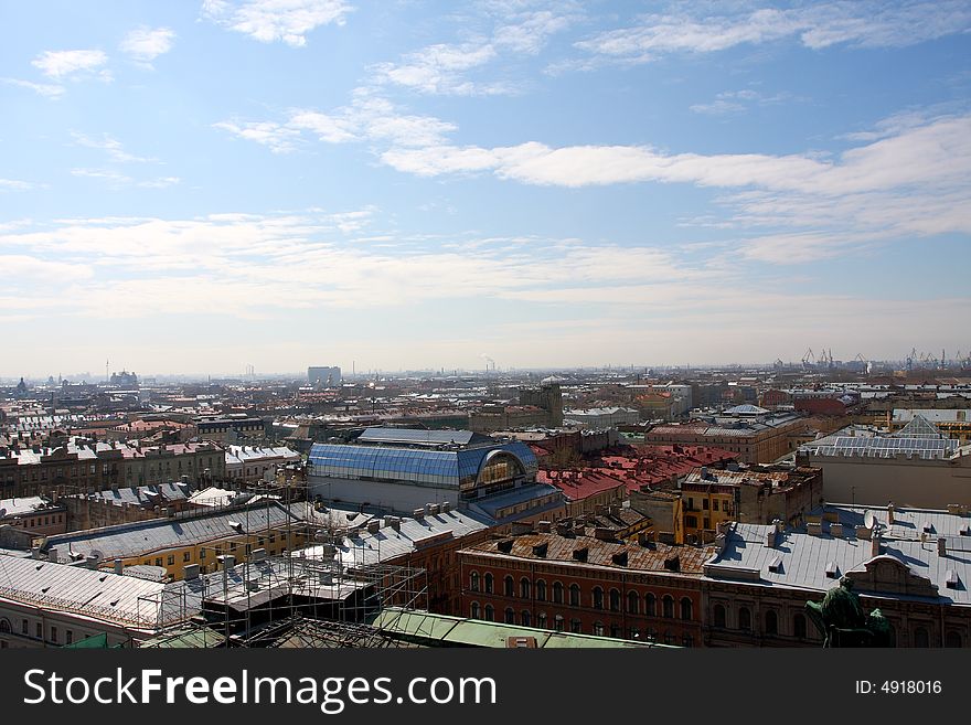 Panorama of St.-Petersburg from height of 45 meters