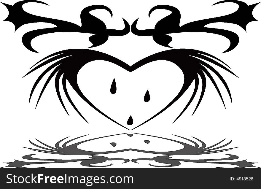 Abstract vector illustration of a tribal design. Abstract vector illustration of a tribal design