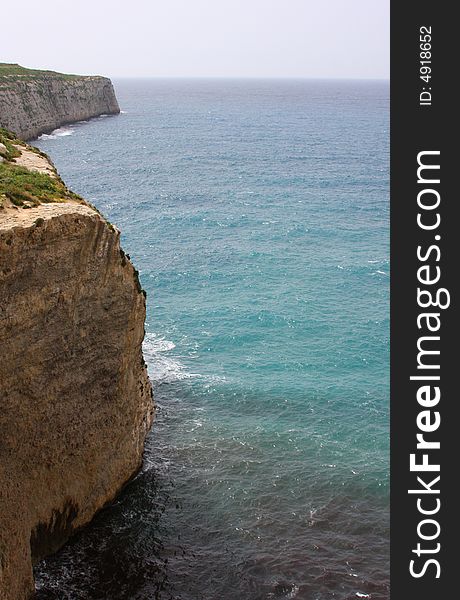 Beautiful cliffs found on the Northern part of the island Malta.