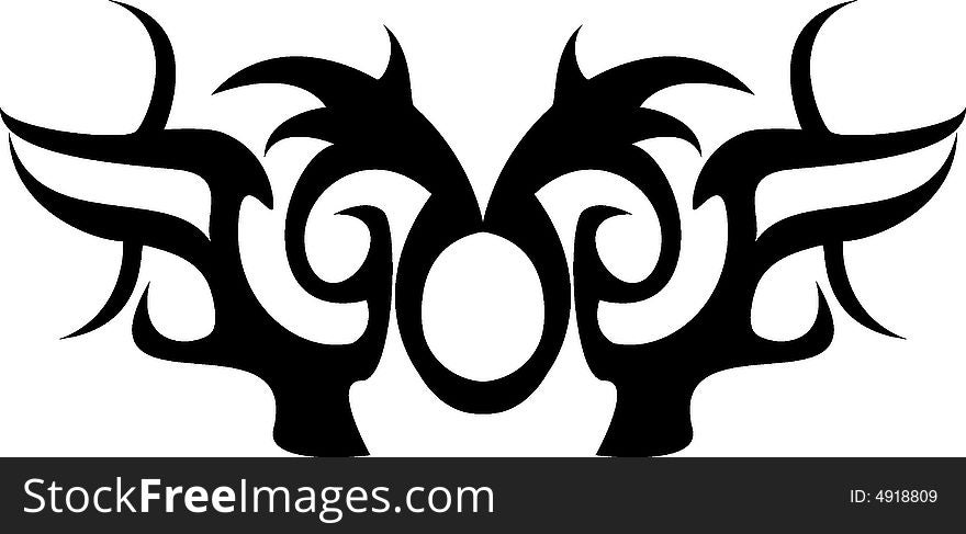 Abstract vector illustration of a tribal design