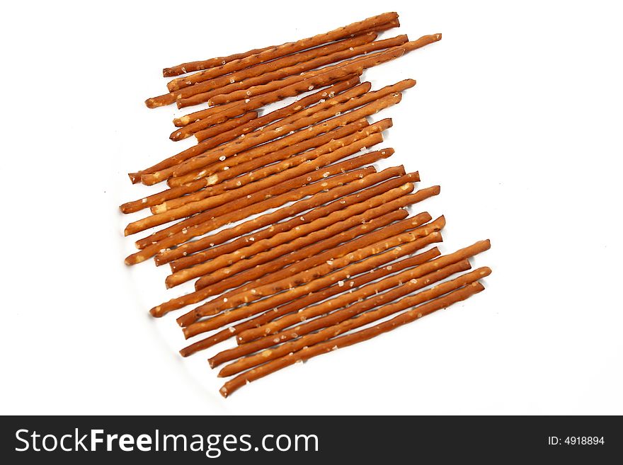 Saltsticks on a white background