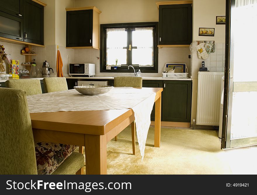 A beautiful interior of a custom kitchen