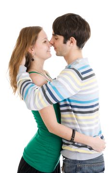 The Young Flirting Couple Royalty Free Stock Photography