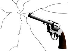 The Gun With Crack Stock Photography