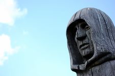 Carved Head Of A Monk Royalty Free Stock Photos Carved Head Of A Monk Royalty Free Stock Photos