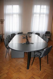 Empty Boardroom Meeting Area Royalty Free Stock Photography Empty Boardroom Meeting Area Royalty Free Stock Photography