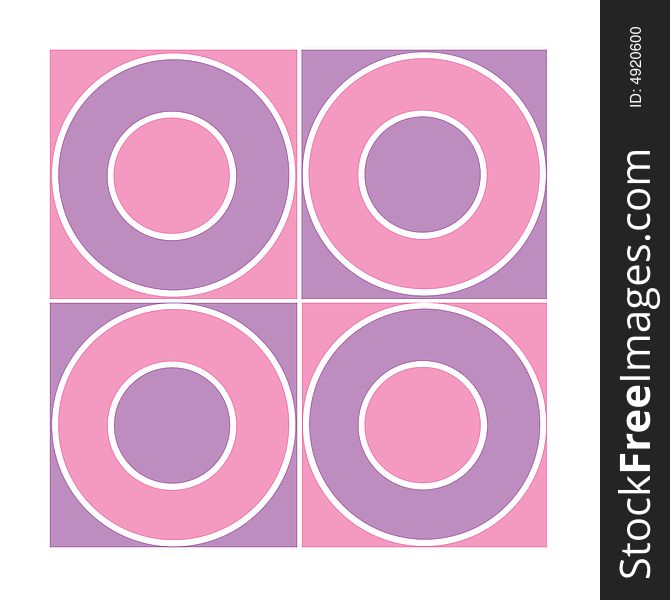 Seamless tile pattern with purple/ pink circles. Seamless tile pattern with purple/ pink circles