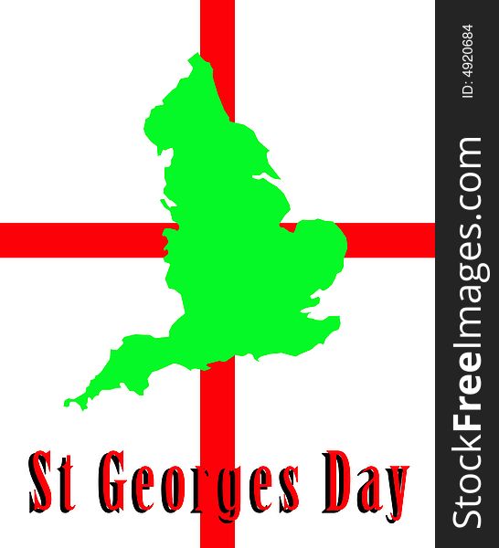 A conceptual image of the map of England against the English flag, mainly this image is aimed at use for St Georges day. A conceptual image of the map of England against the English flag, mainly this image is aimed at use for St Georges day.