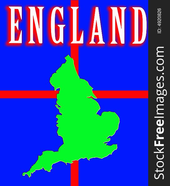 A conceptual image of the map of England. A conceptual image of the map of England.