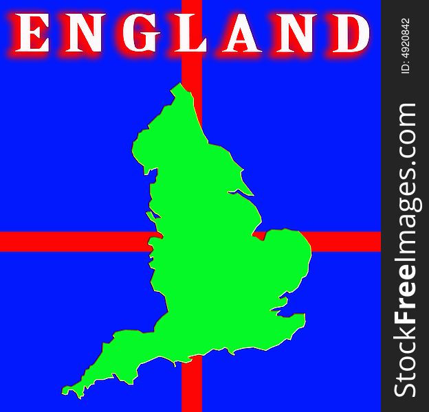 A conceptual image of the map of England. A conceptual image of the map of England.