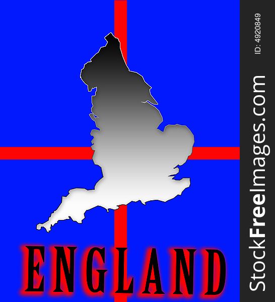 A conceptual image of the map of England. A conceptual image of the map of England.