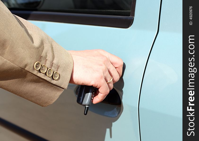 Men Hand Open Car Door