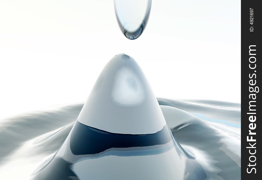 A computer created image of a water splash. A computer created image of a water splash.