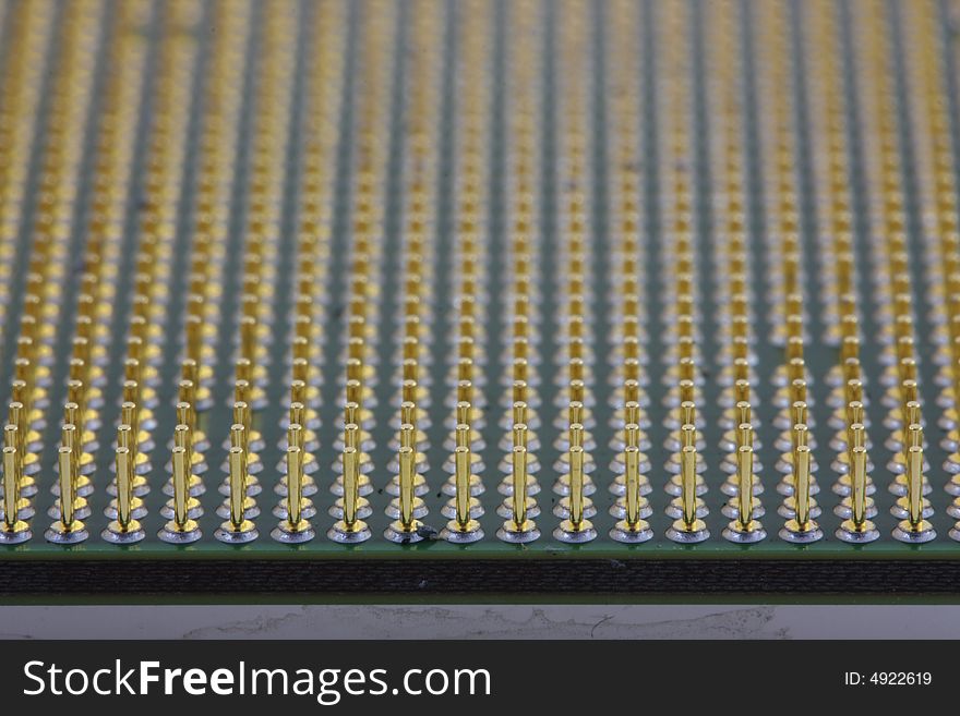 Extreme macro of the pins of micro processor. Extreme macro of the pins of micro processor