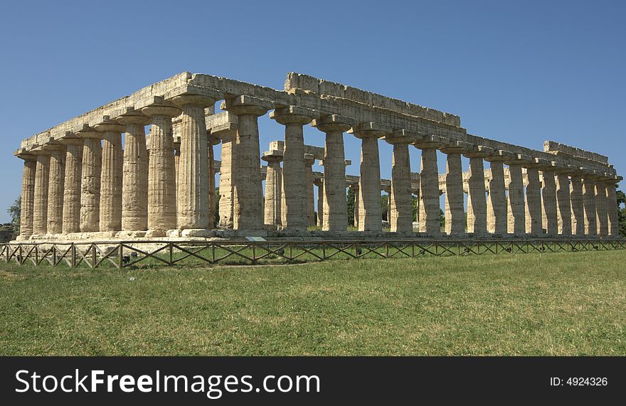 Ancient Greek Temple at Paestum, Italy. Ancient Greek Temple at Paestum, Italy