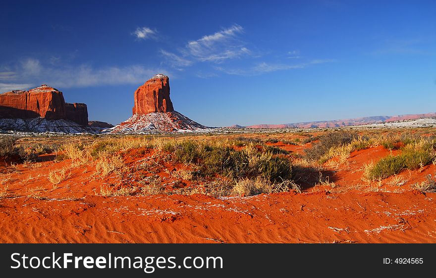 Rock formations in Monument Valley