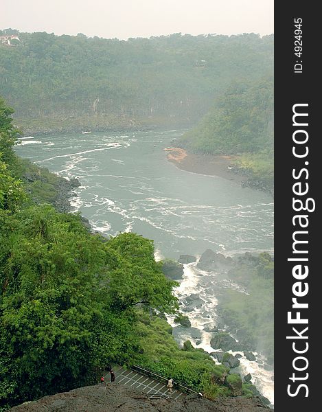 Iguazu river and steam - Misiones - Argentina. Iguazu river and steam - Misiones - Argentina