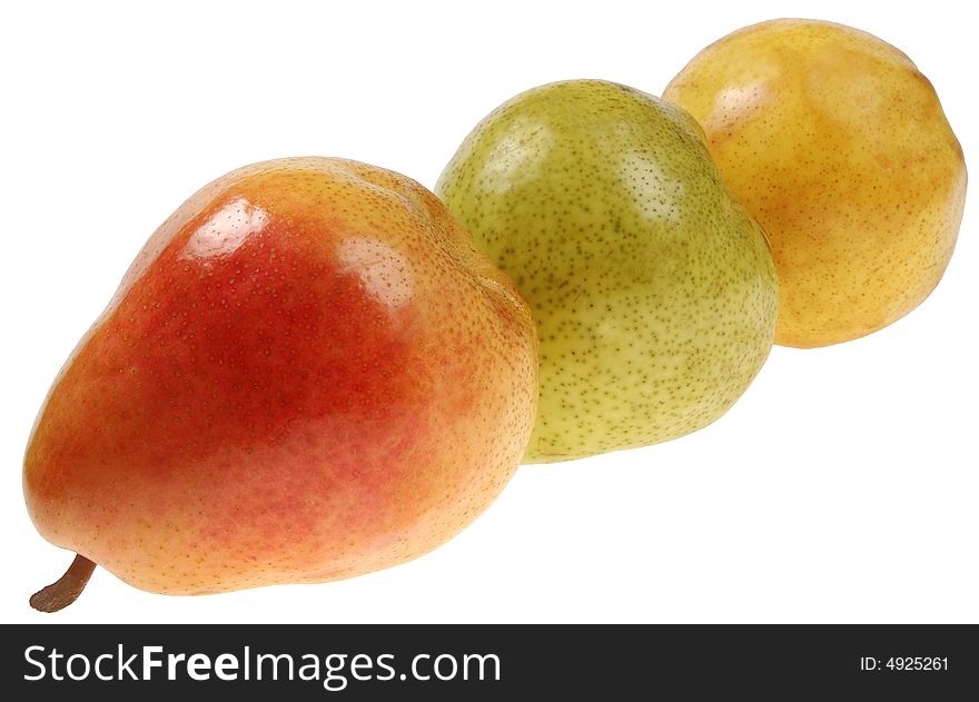 Three Colorful Pears