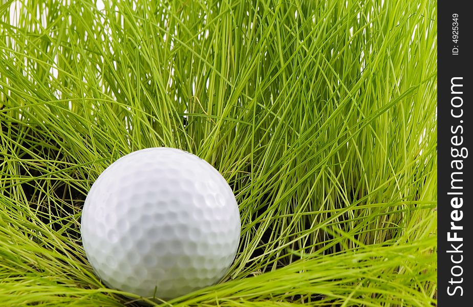 Golf ball in tall grass. Golf ball in tall grass