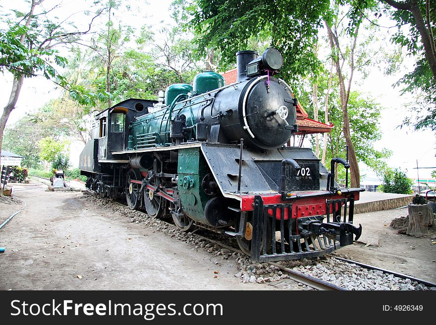 Old train leaving the station