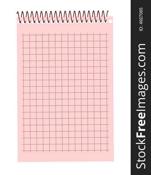 High resolution isolated spiral notepad