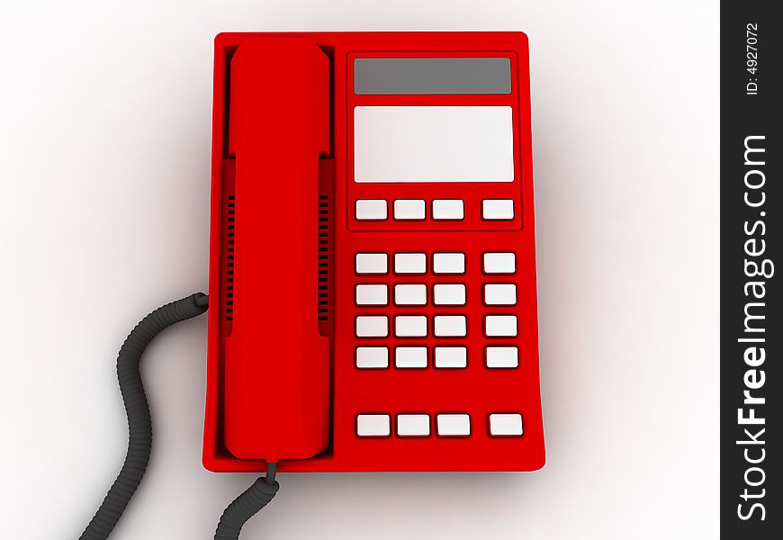 Red phone isolated
