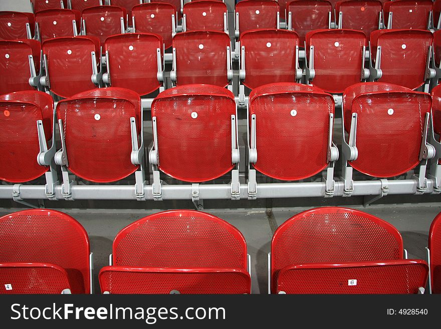 Seats in hockey station colon