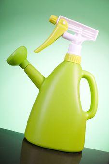 Green Plastic Watering Can Royalty Free Stock Photography Green Plastic Watering Can Royalty Free Stock Photography