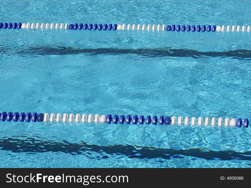 Pathes for swimmers in sports pool