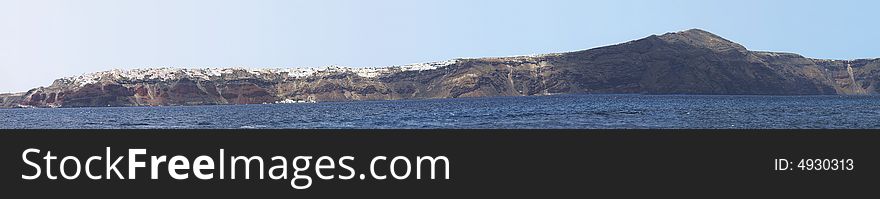 Coastal panorama of santorini