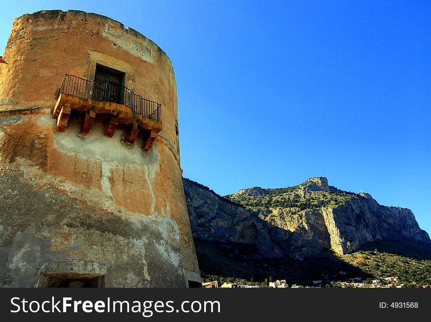 Ancient building tower, Palermo