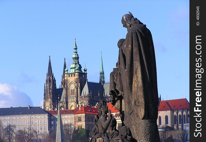 Prague s St. Vitus Cathedral and Charles Bridge