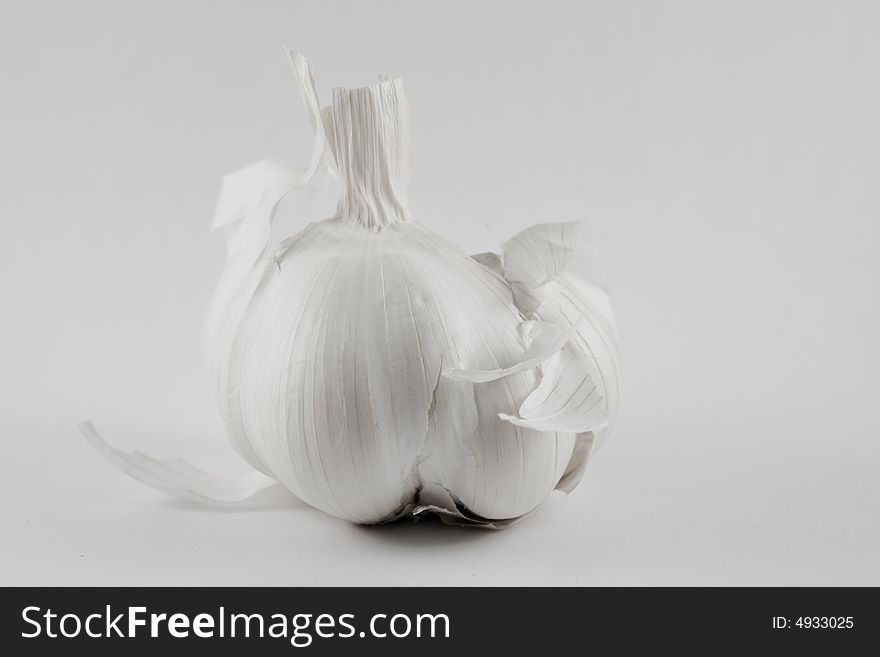 A garlic on a white background