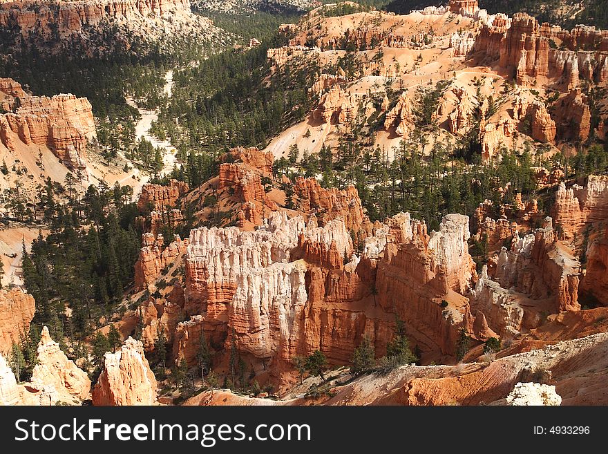 View of bryce canyon panorama. View of bryce canyon panorama