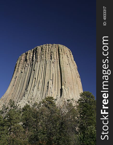 View of the Devils Tower National Monument, Wyoming