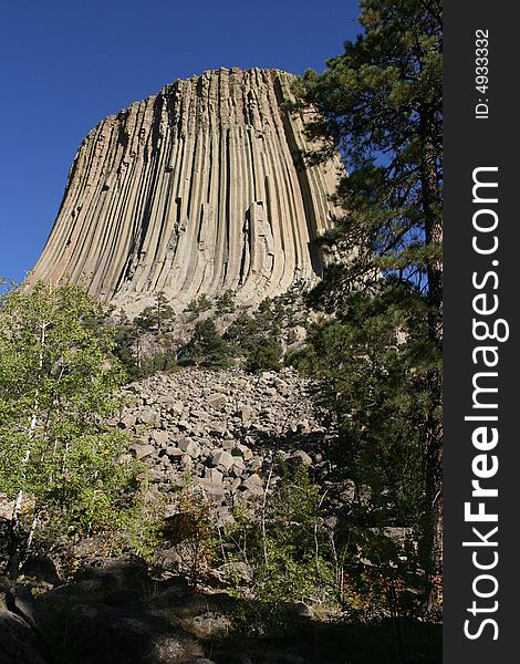 View of Devils Tower National Monument, Wyoming