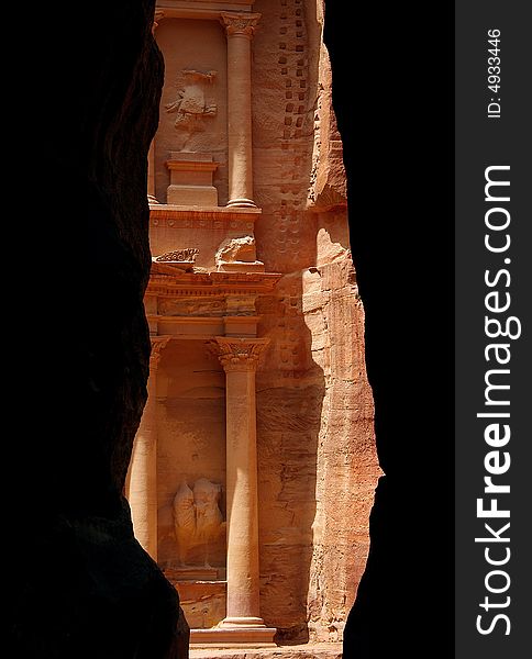 View of Treasury, Petra, Jordan