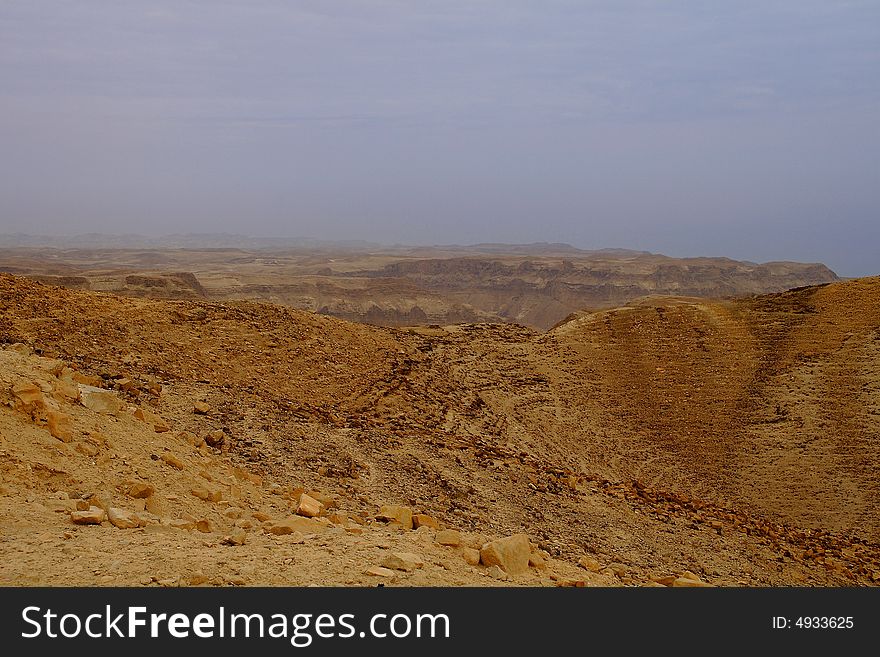 Variety of colors of Judean desert