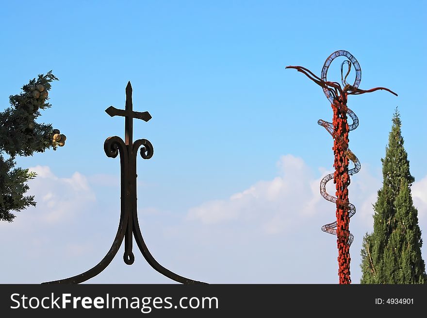 Cross & Crucifix at Mt. Nebo, Jordan