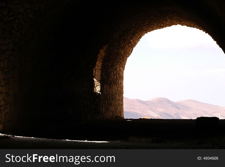 Archway in Kerak Castle, Jordan