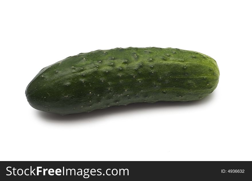 The cucumber isolated on white